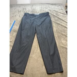 Roundtree & Yorke 38x29 Gray Travel Smart Pleated Cuffed Mens Dress Pants